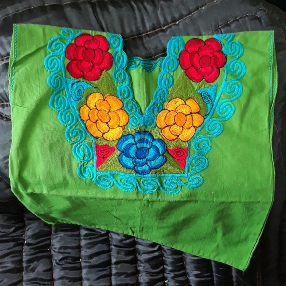 Embroidered Mexican Cotton Blouse - Picture 3 of 6